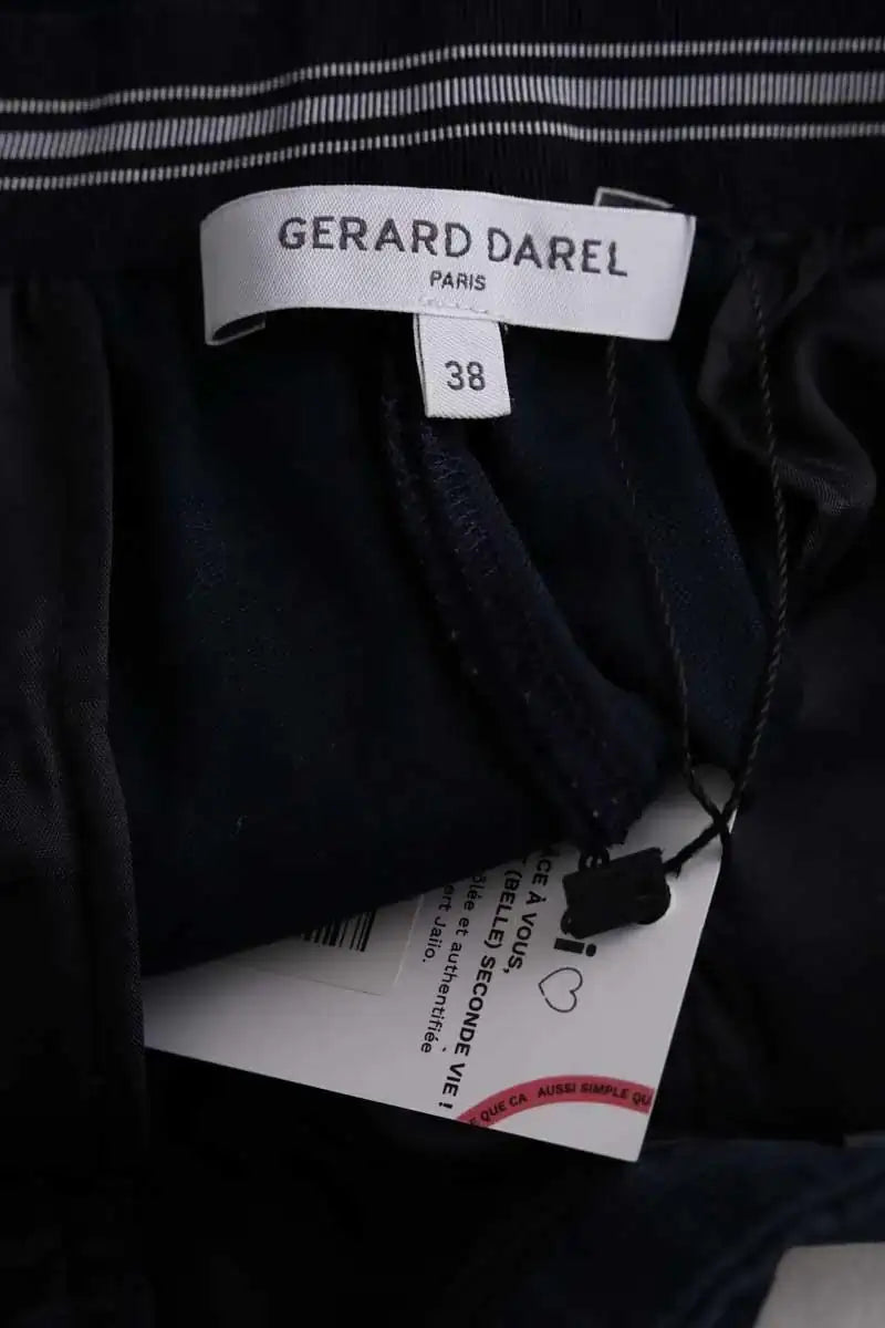 Pantalon slim Gerard Darel Marine en Coton
