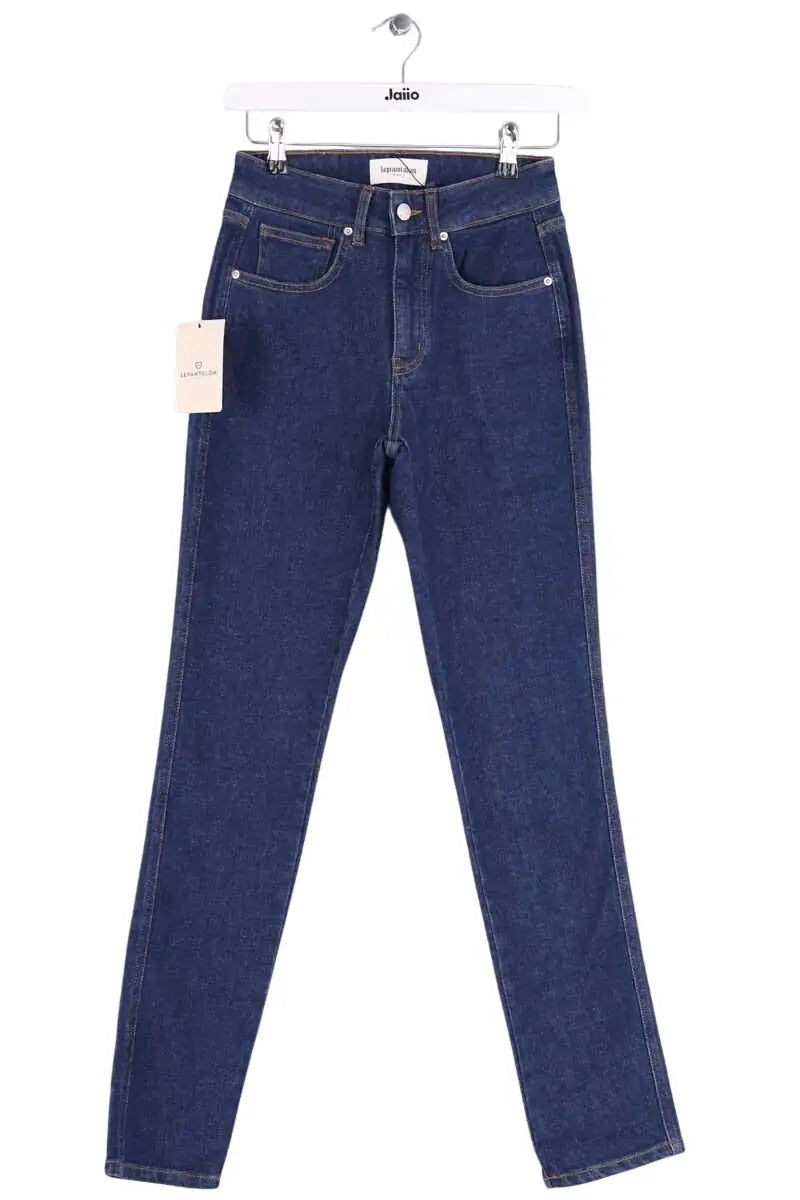 Pantalon slim Lepantalon Bleu en Coton, taille XS - Seconde Main