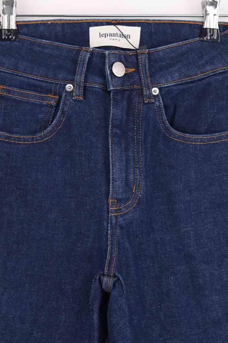 Pantalon slim Lepantalon Bleu en Coton