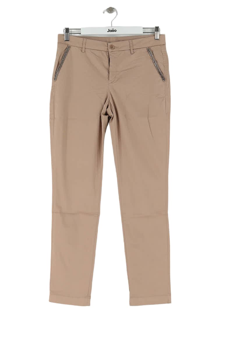 Pantalon slim Liu Jo Beige en Coton, taille M - Seconde Main