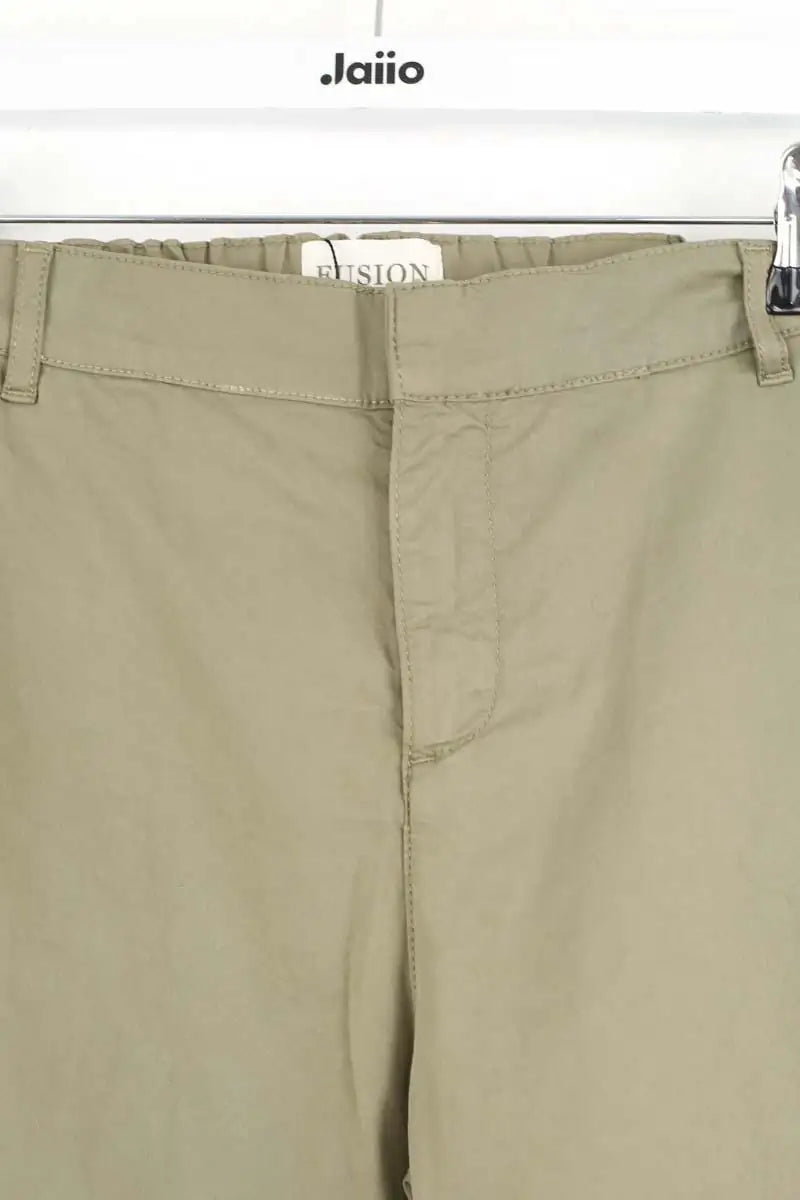 Pantalon slim Maison 123 Kaki en Coton
