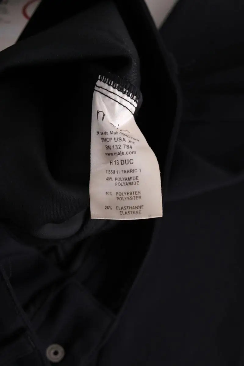 Pantalon slim Maje Duc Noir en Synthétique