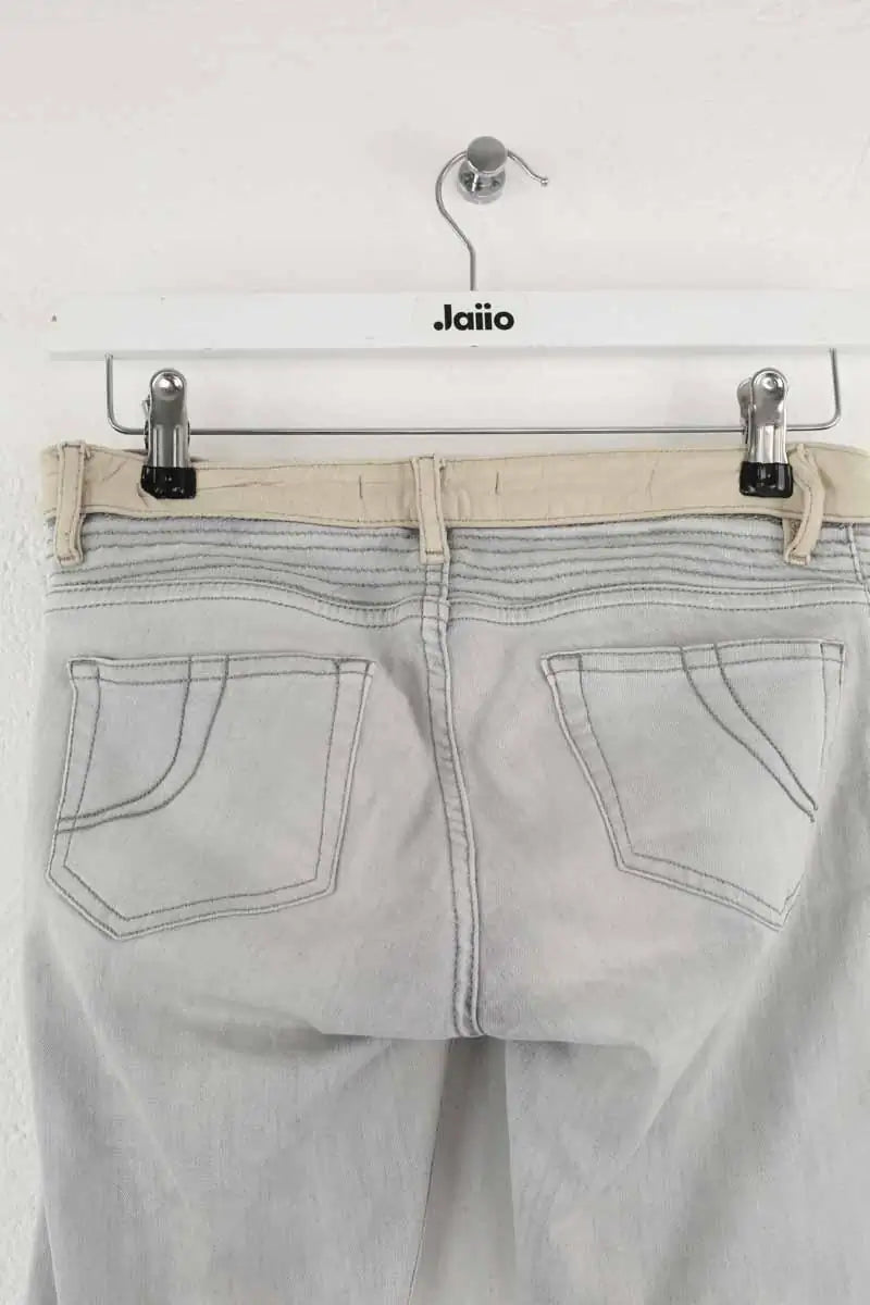Pantalon slim Maje Gris en Coton