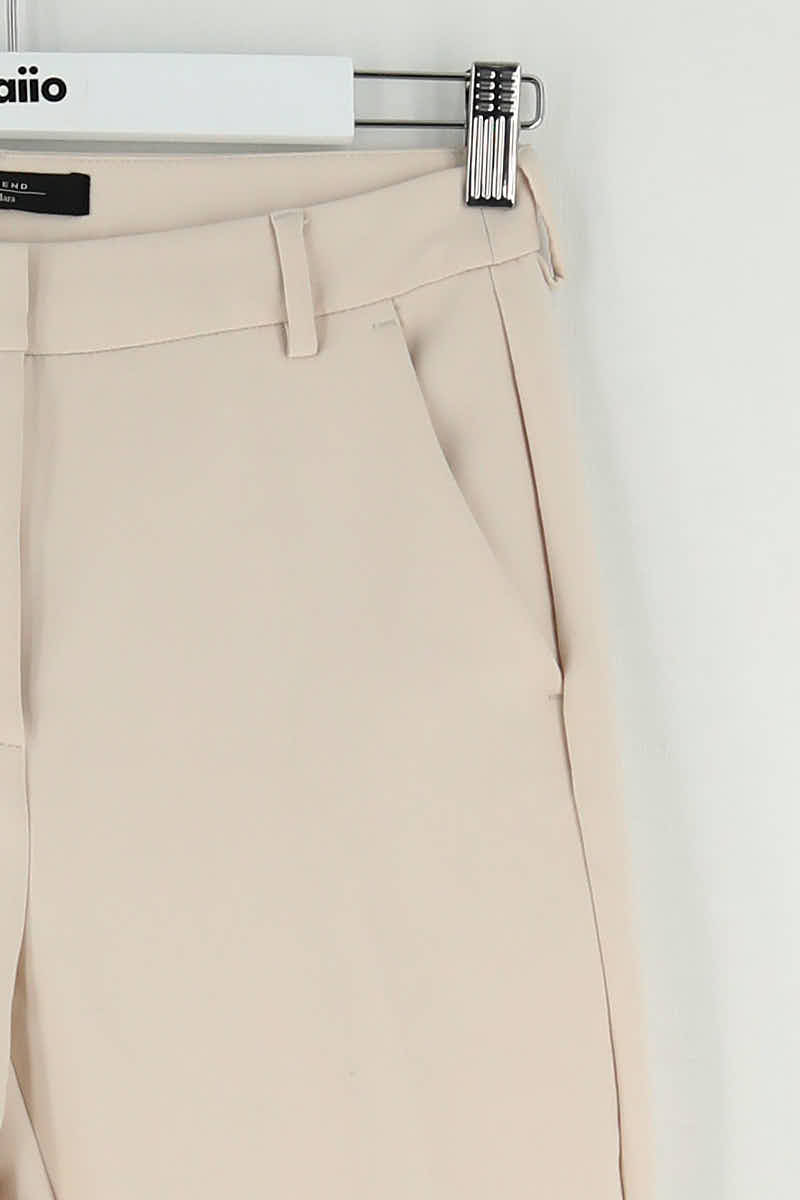 Pantalon slim Max Mara Beige en Polyester