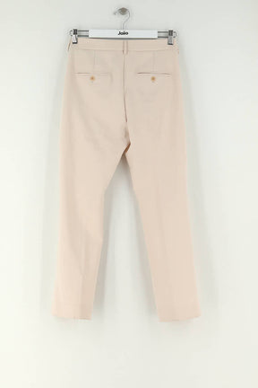 Pantalon slim Max Mara Beige en Polyester