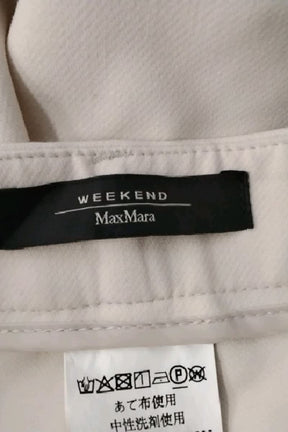 Pantalon slim Max Mara Beige en Polyester