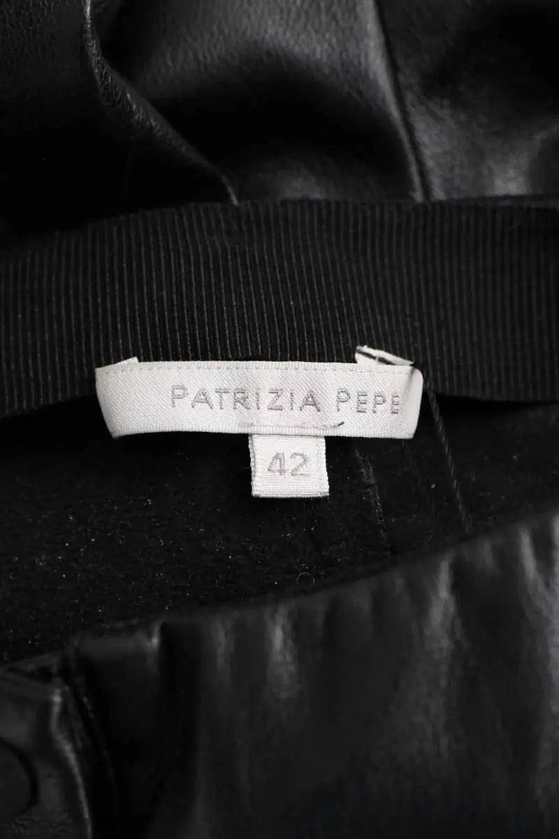 Pantalon slim Patrizia Pepe Noir en Polyester
