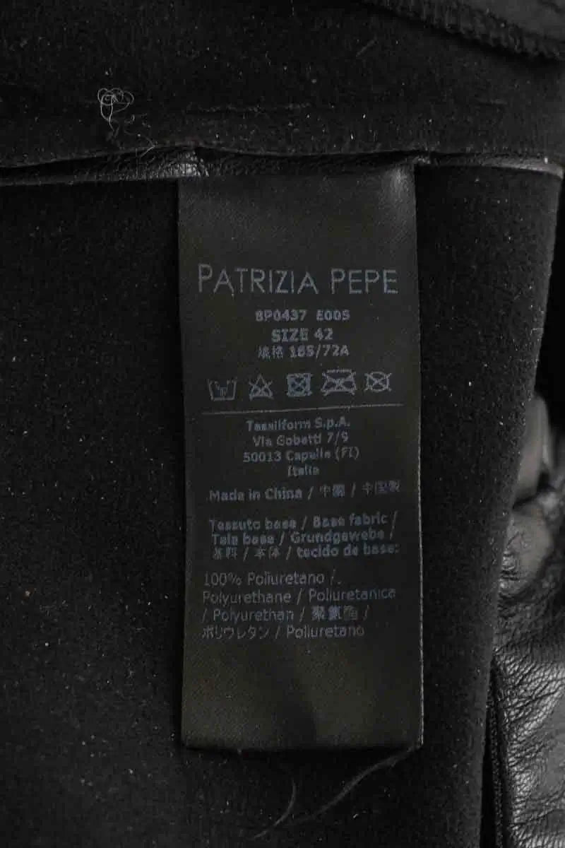 Pantalon slim Patrizia Pepe Noir en Polyester