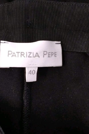 Pantalon slim Patrizia Pepe Noir en Synthétique