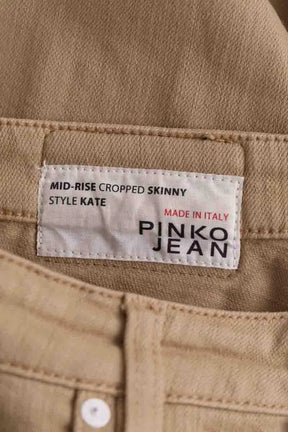 Pantalon slim Pinko Beige en Coton