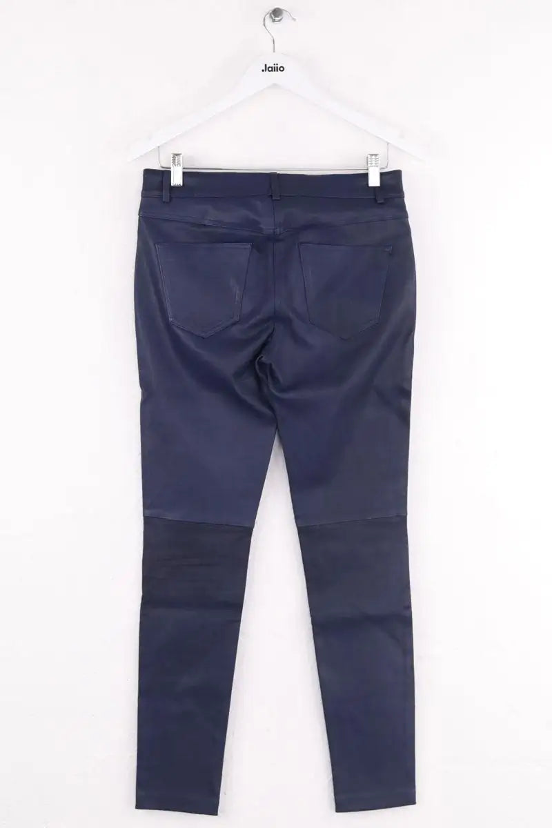 Pantalon slim Pinko Bleu en Cuir