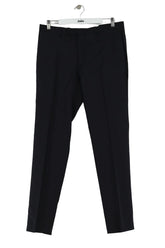 Pantalon slim Sandro Marine en Laine, taille L - Seconde Main