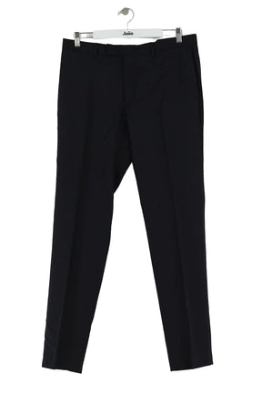 Pantalon slim Sandro Marine en Laine, taille L - Seconde Main