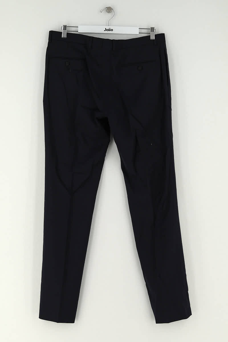 Pantalon slim Sandro Marine en Laine