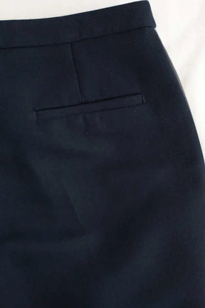 Pantalon slim Sandro Marine en Laine