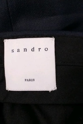 Pantalon slim Sandro Marine en Laine