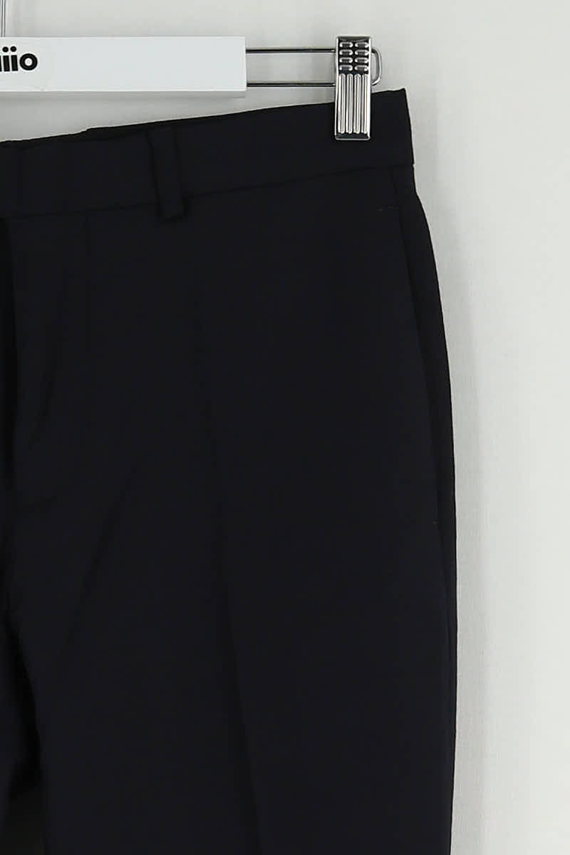 Pantalon slim Sandro Marine en Laine