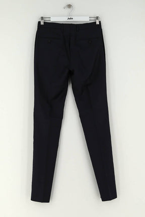 Pantalon slim Sandro Marine en Laine