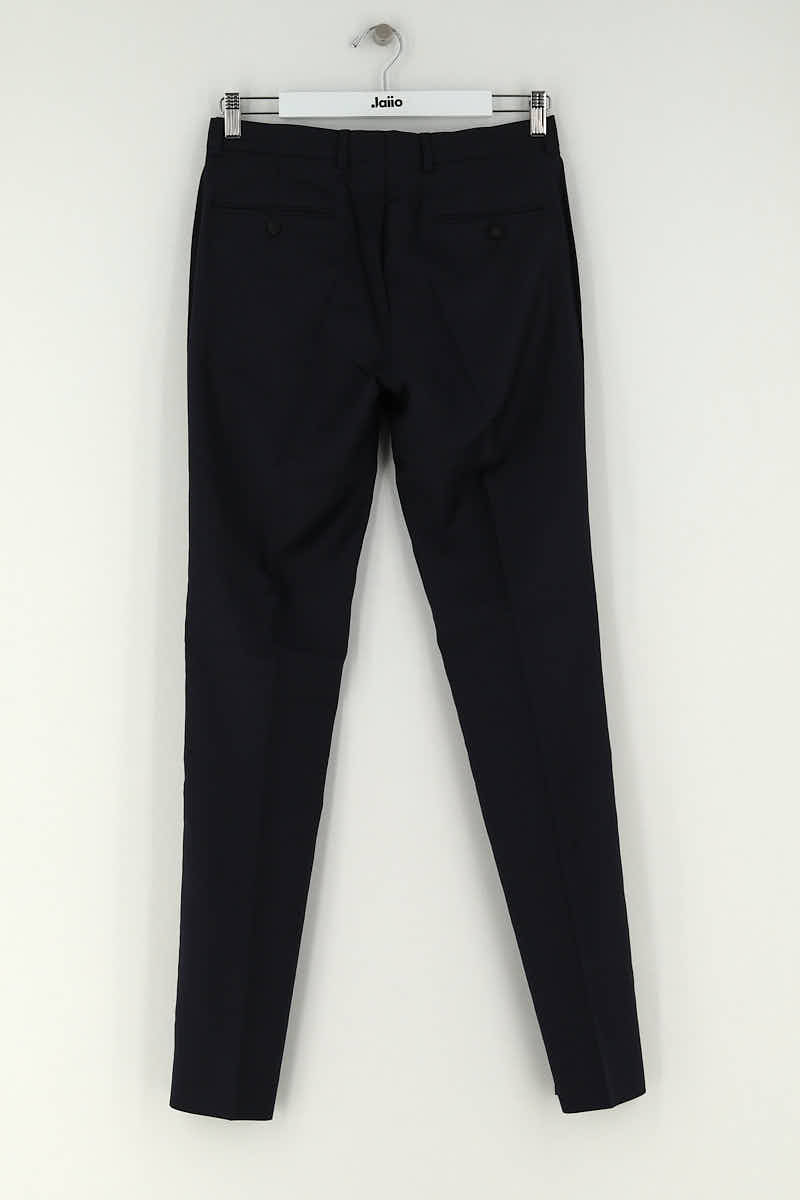 Pantalon slim Sandro Marine en Laine