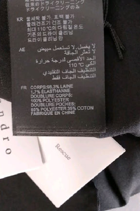 Pantalon slim Sandro Marine en Laine