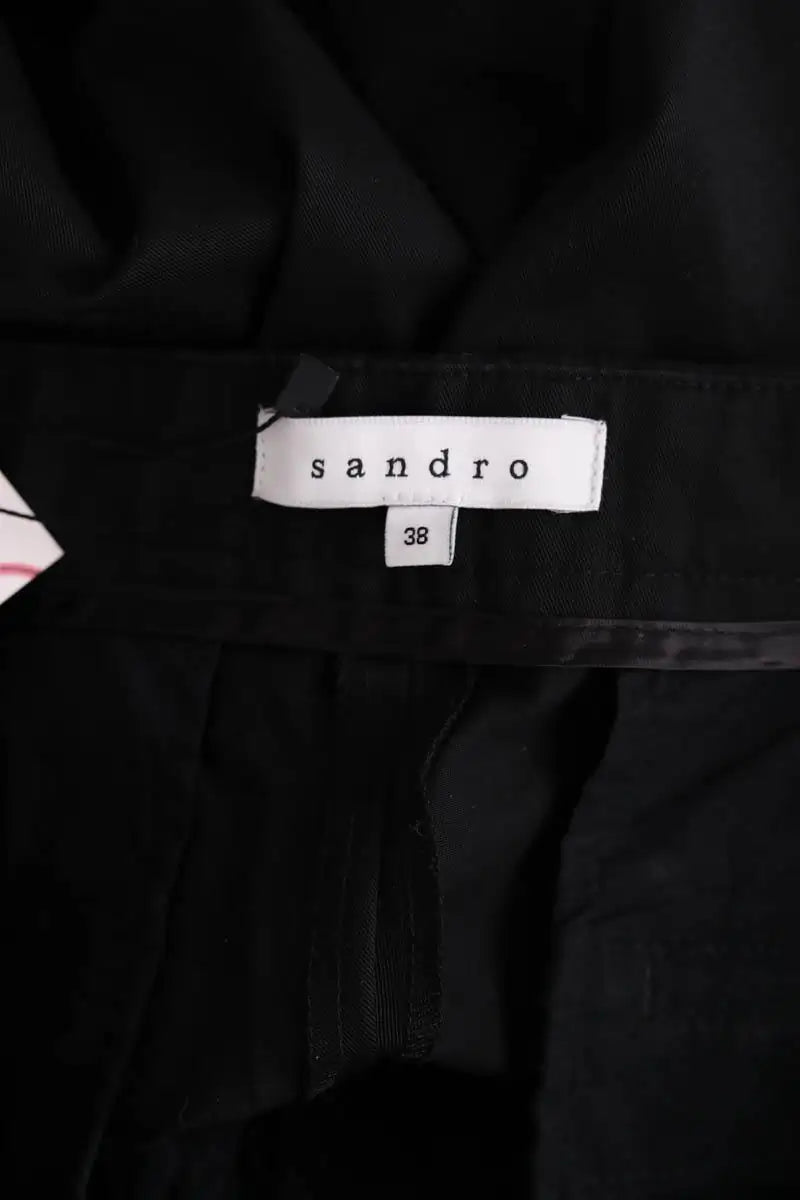Pantalon slim Sandro Noir en Coton