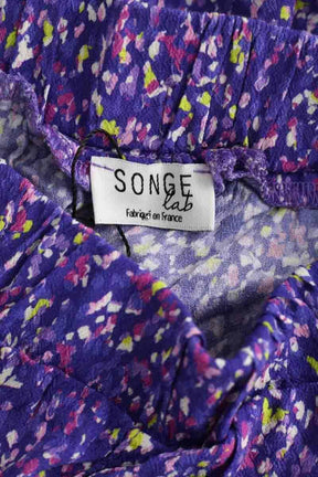 Pantalon slim Songe Lab Violet en Viscose
