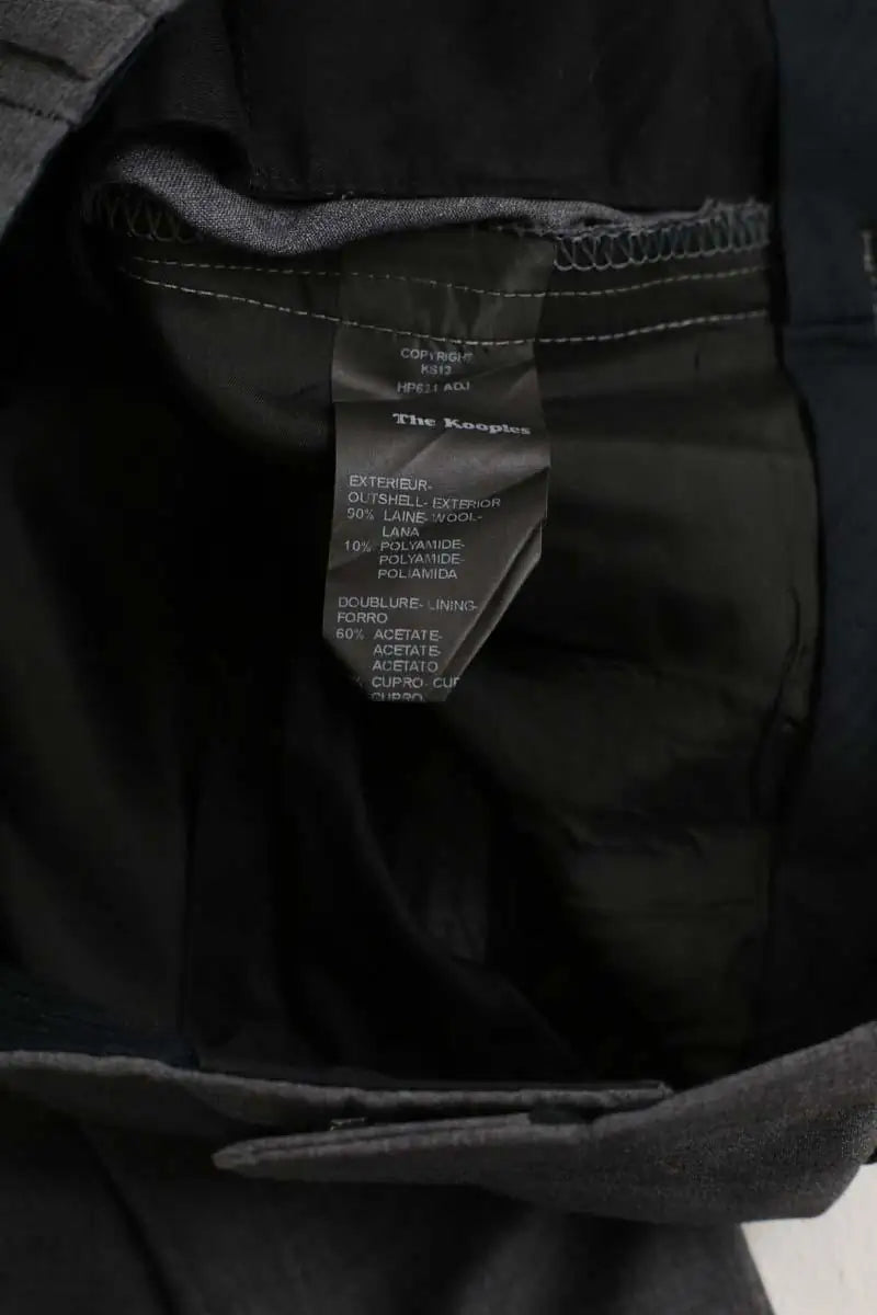 Pantalon slim The Kooples Gris en Coton