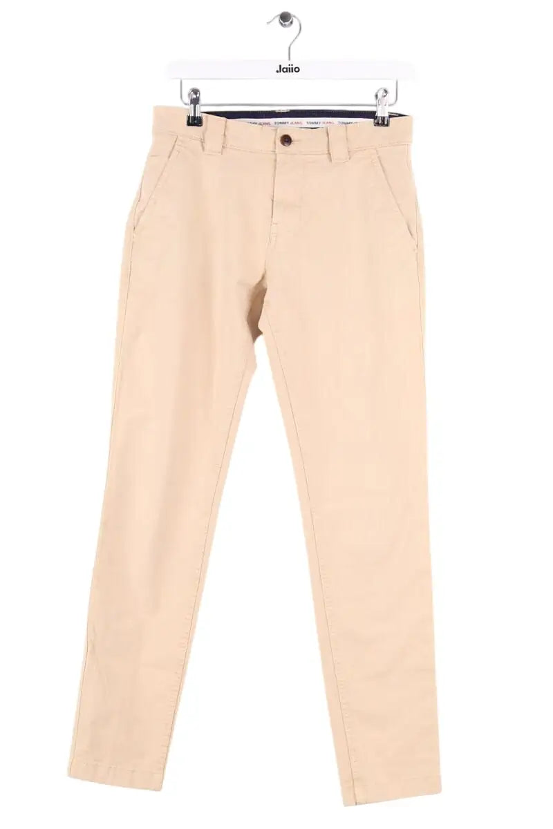 Pantalon slim Tommy Hilfiger Beige en Coton, taille M - Seconde Main