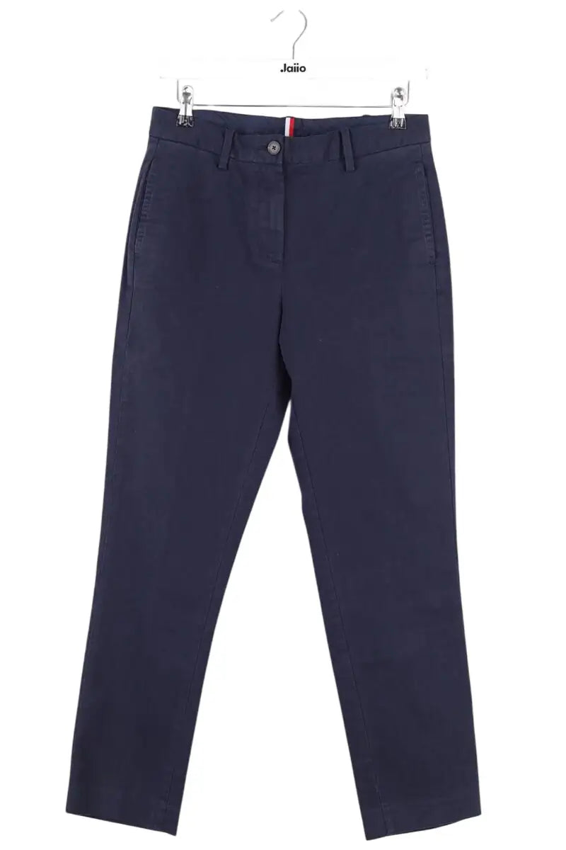 Pantalon slim Tommy Hilfiger Marine en Coton, taille S - Seconde Main