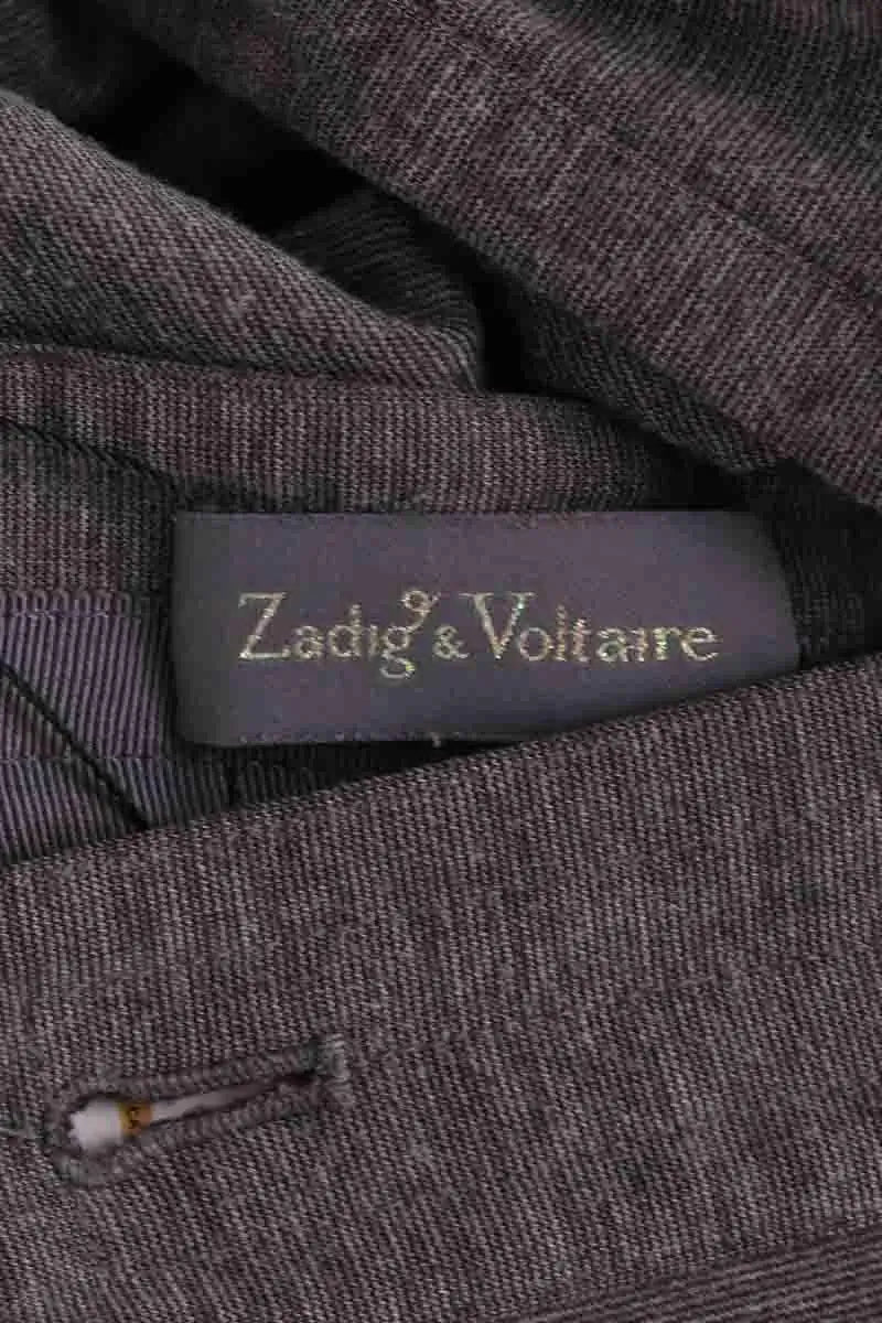 Pantalon slim Zadig & Voltaire Gris en Synthétique