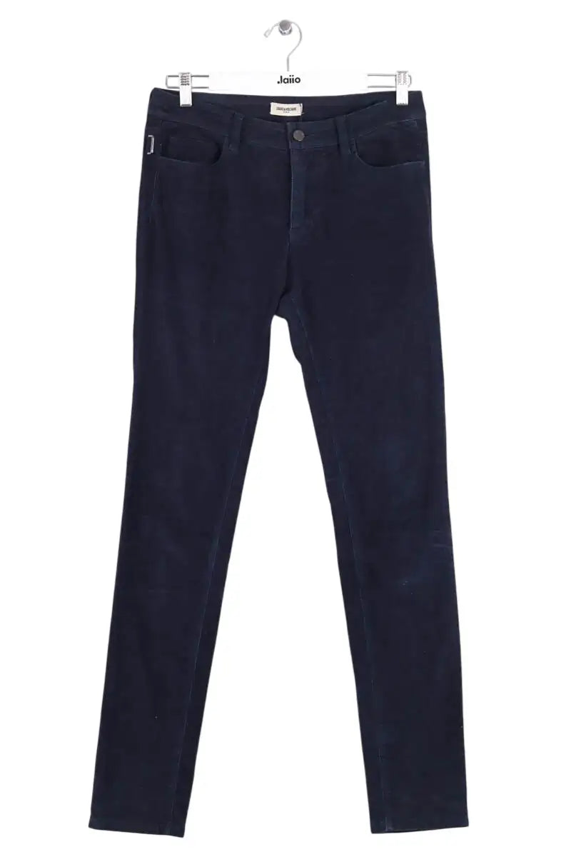 Pantalon slim Zadig & Voltaire Marine en Coton, taille L - Seconde Main