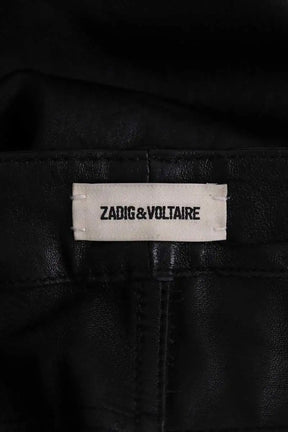 Pantalon slim Zadig & Voltaire Noir en Cuir