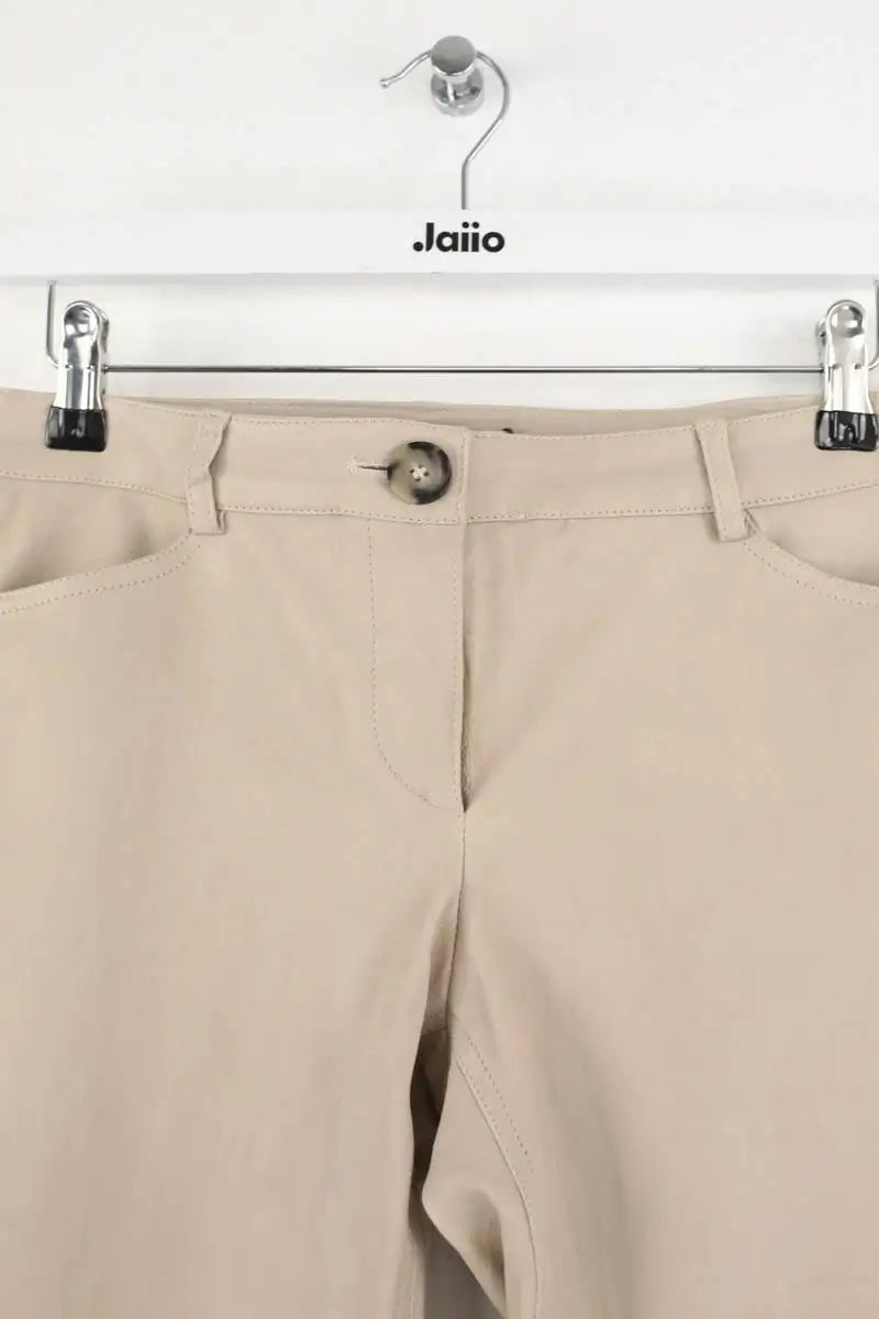 Pantalon Yves Salomon Ecru en Cuir