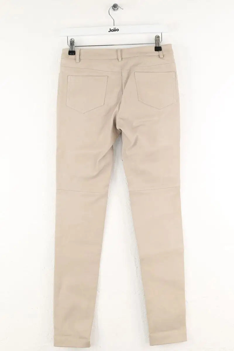 Pantalon Yves Salomon Ecru en Cuir