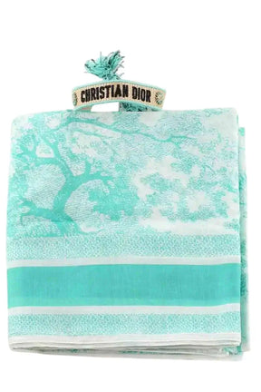 Paréo Dior Vert en Coton, taille M - Seconde Main