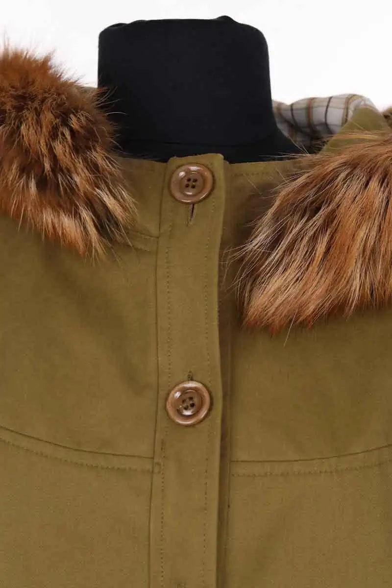 Parka APC Kaki en Coton
