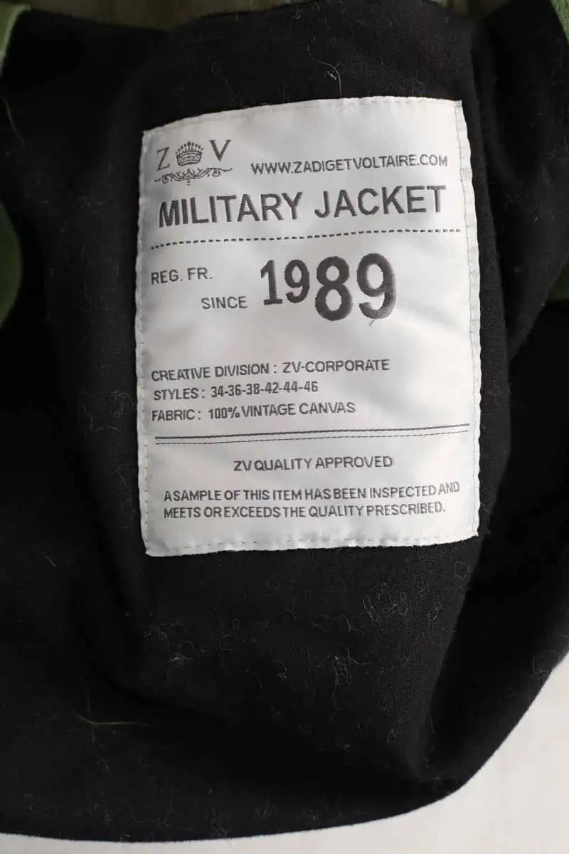 Parka Zadig & Voltaire Military jacket Kaki en Synthétique