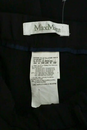 Pantalon droit Max Mara Noir en Synthétique