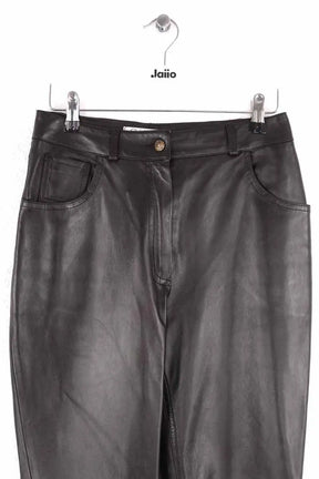 Pantalon droit Dior Noir en Cuir