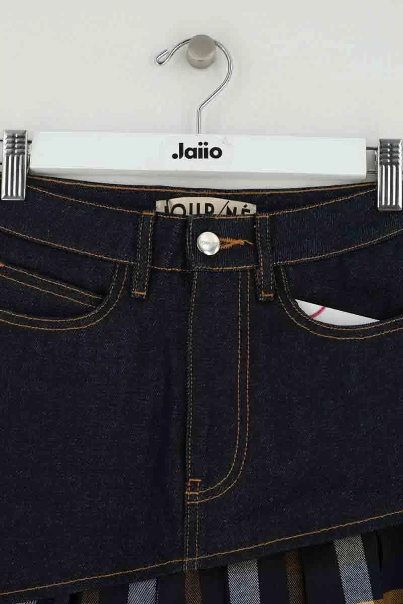 Jupe Jour/Né Bleu en Coton