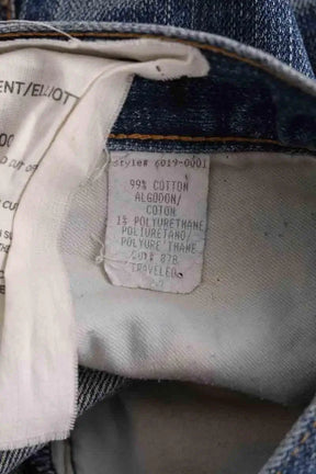 Mini short Current Elliott Bleu en Coton