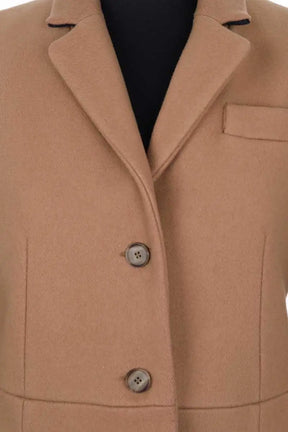 Peacoat Maje Camel en Laine