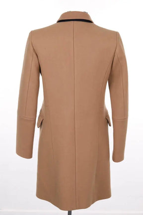 Peacoat Maje Camel en Laine
