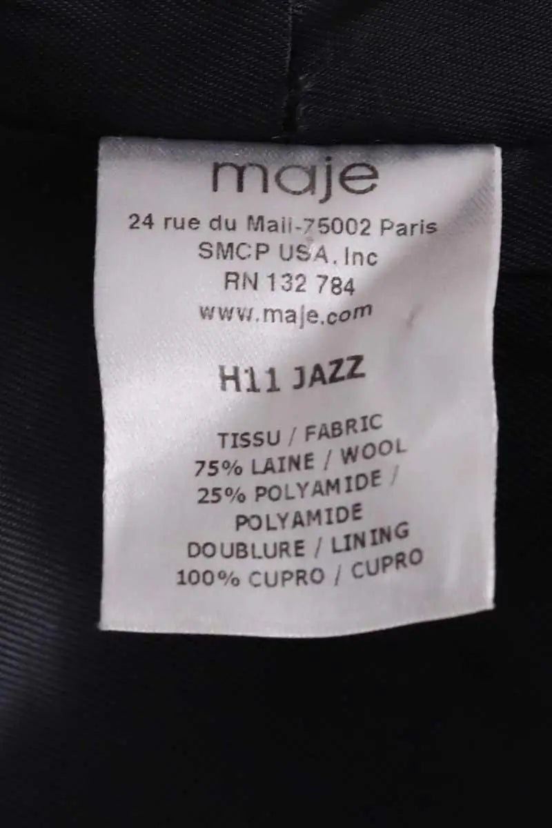 Peacoat Maje Camel en Laine