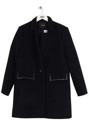 Peacoat Maje Noir en Laine, taille M - Seconde Main