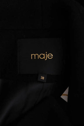Peacoat Maje Noir en Laine