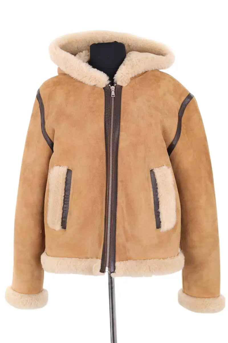 Peau Lainée  Ba&Sh Camel en Cuir, taille S - Seconde Main