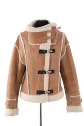 Peau lainée Acne Studios Beige en Cuir, taille S - Seconde Main
