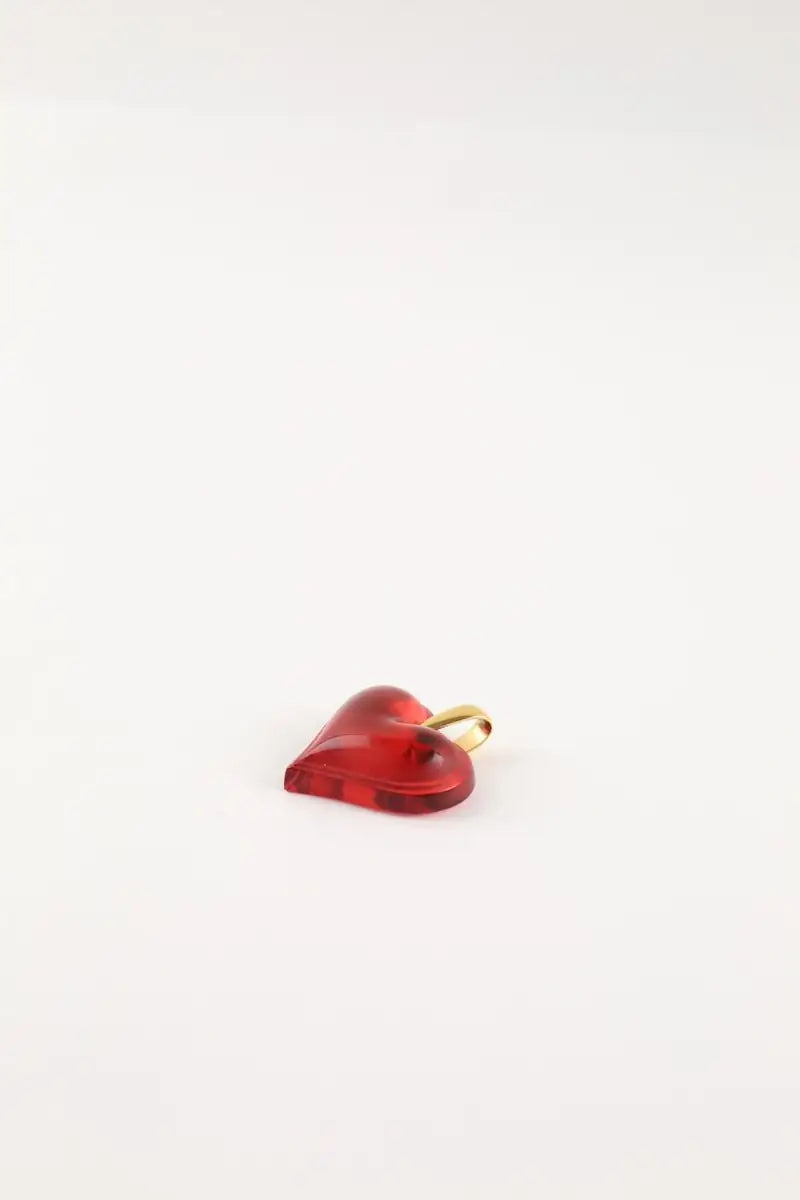 Pendentif Lalique Rouge en Verre