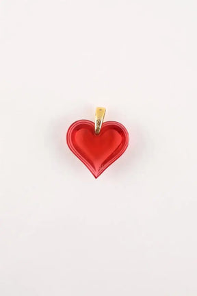 Pendentif Lalique Rouge en Verre